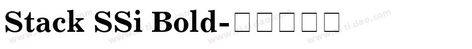 Stack SSi Bold字体转换